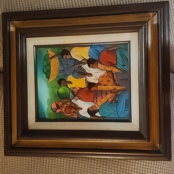 Vintage Haitian Artwork Artist: M. Guerre - Picture 1 of 11